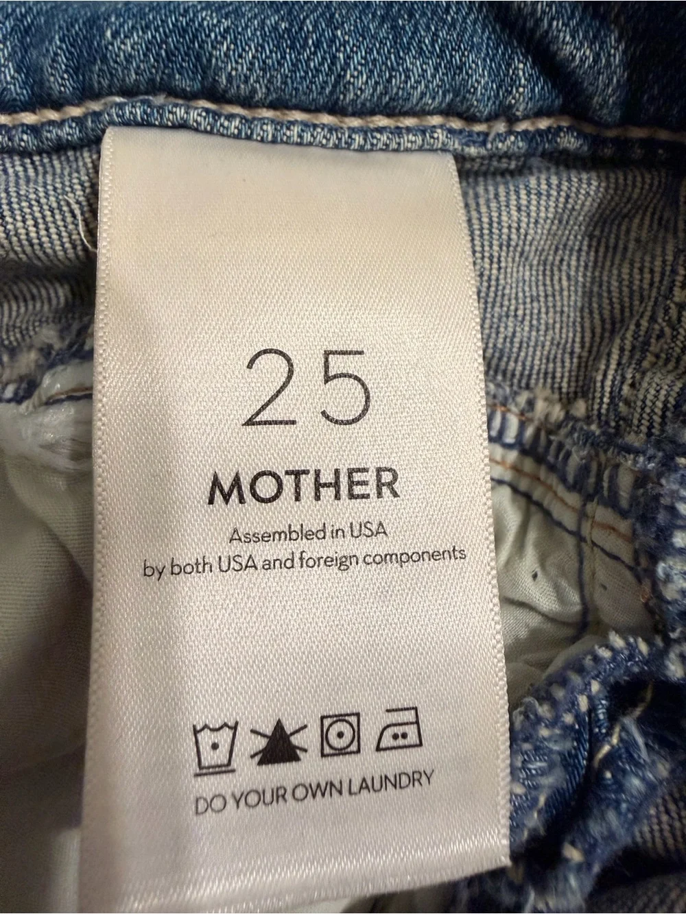 Mother Yoke Front Circle Maxi Skirt Denim Sz 25 Minimalist Closet Staple Blue